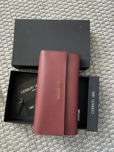 Geldbörse/Clutch, Cerruti 1881, Bordeau, Kalbsleder, Neu mit Zertifikat - Bild 1 von 5