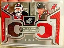 05-06 SPx MARTIN BRODEUR / P. ELIAS WINNING COMBOS GAME USED JERSEY #d /350