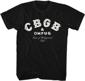 CBGB & OMFUG Home Of Underground Rock Logo Men's T Shirt Music Merch - Picture 1 of 5