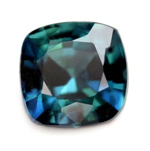 Certified 0.46ct Natural Unheated Teal Sapphire VVS 4mm Madagascar Cushion - Picture 1 of 2