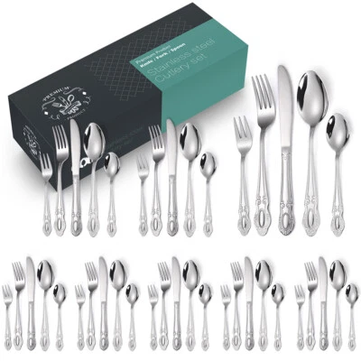 Besteck Set für 8 Personen 40-teiliges jedem Vintage Royal Gold Besteck Set - Bild 1 von 4