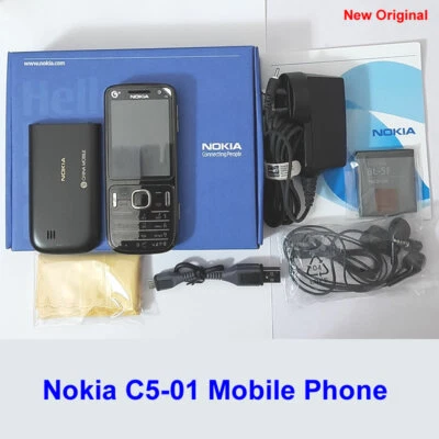 100% Genuine Original Nokia C5-01 GSM 5MP GPRS Bluetooth unlock mobile phone - Image 1 of 4