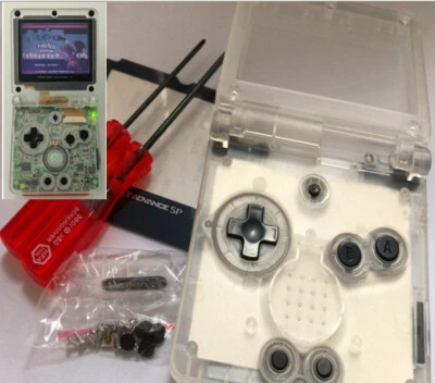 Clear Housing Shell Case Cover Replacement Repair Parts Gameboy Advance GBA SP - Image 1 of 4