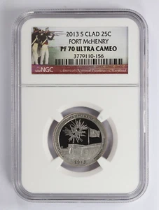 2013 S Fort McHenry Clad Quarter NGC PF70 Ultra Cameo - Picture 1 of 4