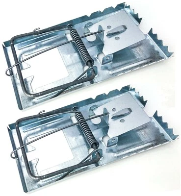 2x Profi 🐀 Rattenfalle Schlagfalle Metall Stahl verzinkt Köderfalle Ratte Falle - Bild 1 von 2