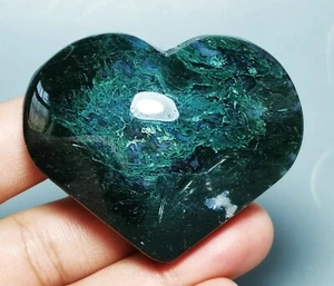 Raw NATURAL Moss Agate QUARTZ Geode CRYSTAL Heart Reiki Stone HEALING - Picture 1 of 8
