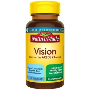 AREDS 2 Eye Vitamins - Lutein, Zinc, 60 Softgels for Vision - Picture 1 of 8