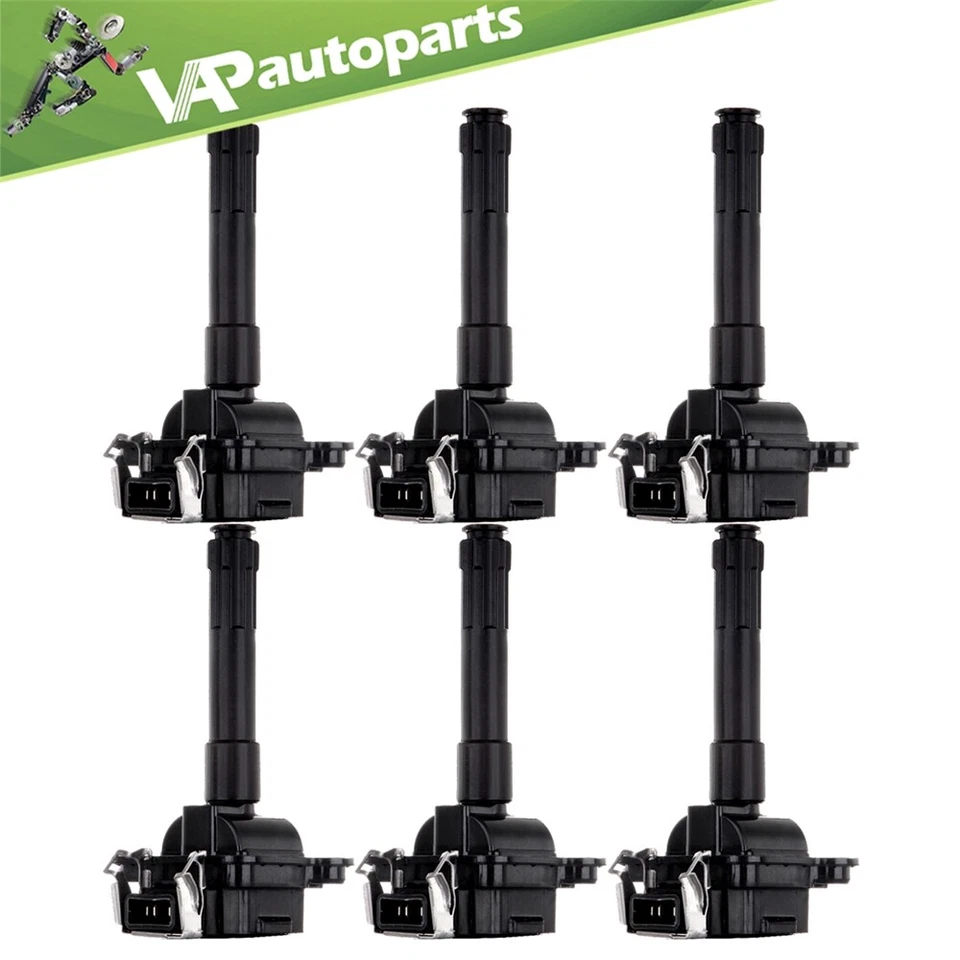 6 Ignition Coils for 2001-2002 Audi A6 Quattro Allroad Quattro S4 2.7L V6 UF290 - Image 1 of 4