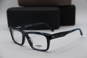NEW STARCK EYES SH 3087 0007 BLACK BLUE AUTHENTIC EYEGLASSES W/CASE 54-16 - Picture 1 of 6