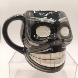 Day Of The Dead Mexican Skull Shaped Ceramic Mug - Picture 1 of 4