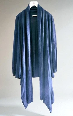 Alice Olivia Wool Cashmere Open Drape Cardigan Sweater Navy Womens M Lightweight - Image 1 of 4