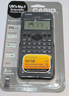 CASIO FX-83GTX Scientific Calculator UK Exam Approved GCSE- BRAND NEW - BLACK - Image 1 of 4
