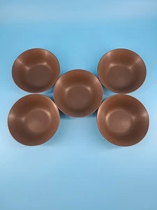 Juego de 5 ensaladeras de melamina marrón oscuro de 5 1/2 pulgadas Texas-Ware - Imagen 1 de 3