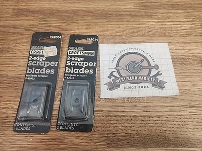 Lote de hojas rascadoras de 2 bordes Sears Craftsman 9 42034, se adapta a 9-42032, 1 1/4”, EE. UU.  Foto 1 de 3