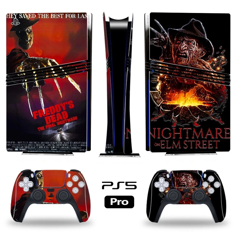 Horror Skin Decals for PS5 Pro Digital Console Controllers Stickers Wrap Set - Image 1 of 1