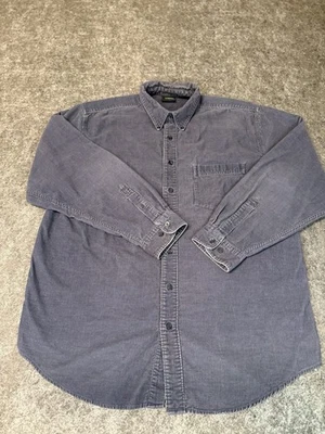 Cambridge Classics Shirt Mens XL Navy Watch Front Pocket Corduroy Flannel - Image 1 of 4