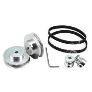 Zeberoxyz 2PCS Set GT2 Synchronous Wheel 20&60 Teeth 5mm Bore Aluminum... - Picture 1 of 5