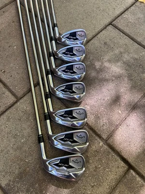 Callaway Apex 19 forged Iron Set 5-GW, 7 clubs Project X Catalyst 5.5 60gm VG - Image 1 of 4