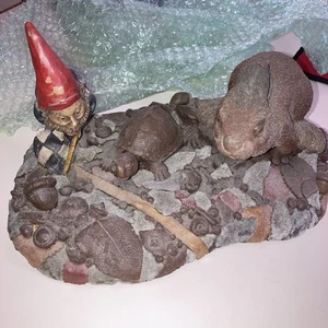 Tom Clark 1992 The Race Figurine 80 Gnome, Hare, Turtle Sculpture Decor - Picture 1 of 7