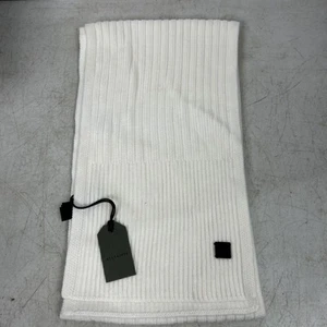 NUEVO CON ETIQUETAS $149 All Saints Bufanda Tejida Acanalada Mujer Tiza Blanco Costilla Mezcla Envoltura Mezcla Lana - Imagen 1 de 6