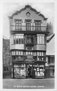 # K2370    EXETER,  U.K.      POSTCARD,   MOL'S COFFEE HOUSE - Picture 1 of 2