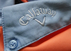 Callaway Orange Button Down Performance Polo (M) OMG!! ⛳️ - Picture 1 of 8