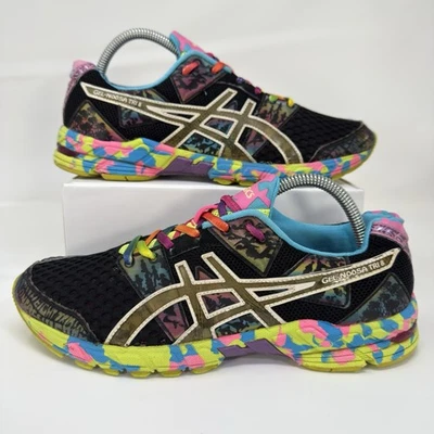 Scarpe da corsa Asics GEL-Noosa Tri 8 da donna taglia 9,5 nere fluo T356N - Immagine 1 di 4