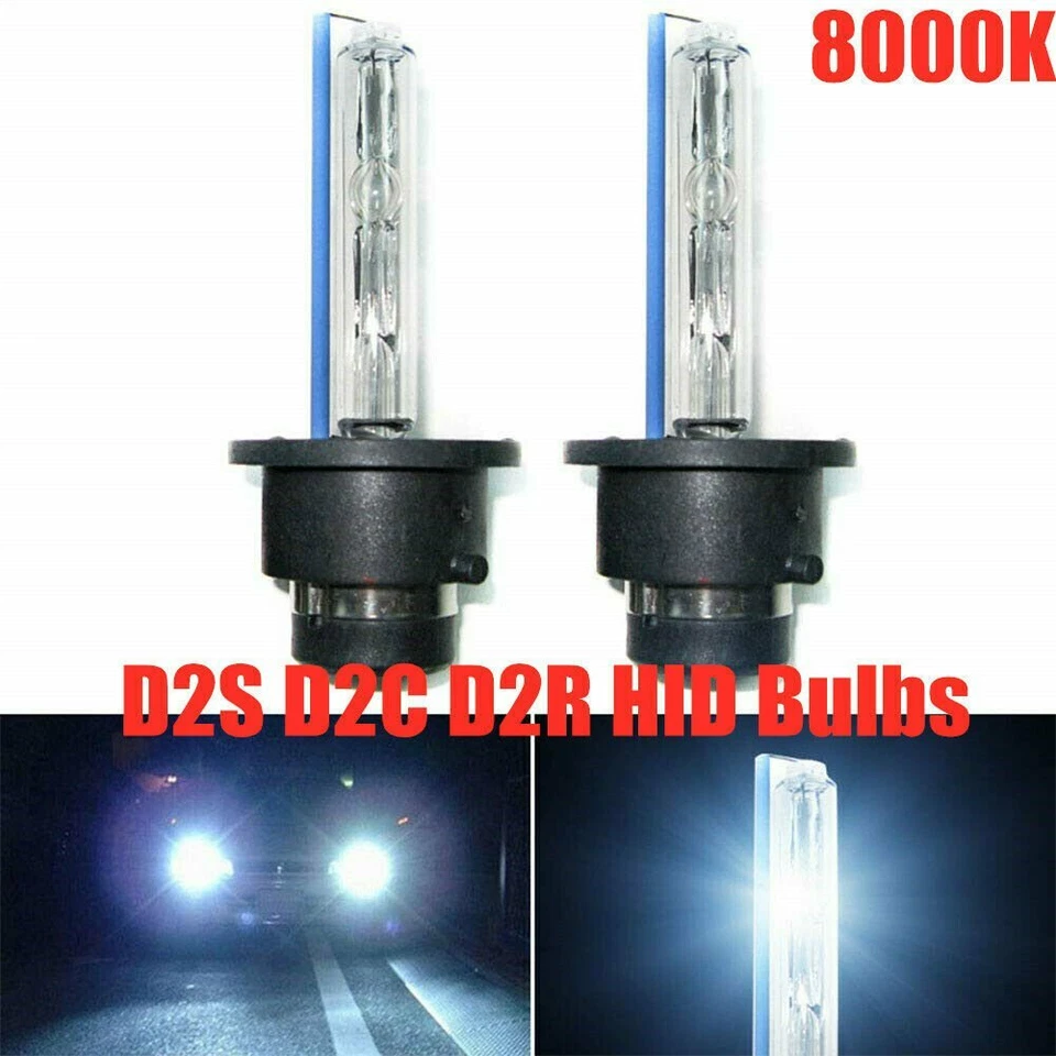 2x 8000K Ice Blue D2S D2R D2C HID Xenon Bulbs Factory Replacement Headlight Kit - Image 1 of 4
