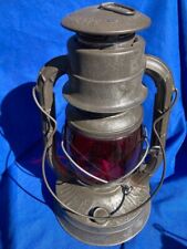 Lanterne vintage Dietz No 2 D-Lite avec Red Loc Nob Patd. Globe 12-4-23