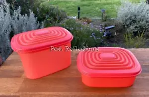 TUPPERWARE MINI RECTANGLE MODULAR MATES STUFFABLES STUFFABLE SET PINKISH RED - Bild 1 von 3