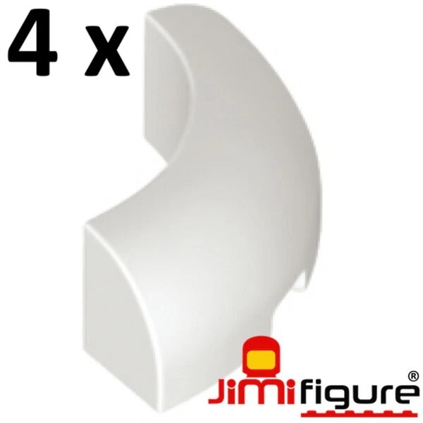 NEW 4 x LEGO Brick Round Corner 3x3 No Edge Studs 45 Degree White 65617 Genuine - image 1 of 1