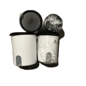 Brand New TUPPERWARE One Touch® Vintage Window Canister Set Black - Picture 1 of 10