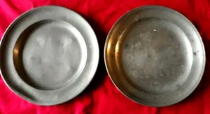 2er Set Zinnteller Ende 19. oder Anfang XX - STRASBOURG 22 cm - Bild 1 von 7