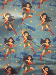 wonder woman comics kids fun fabric 12 by 10 inch new - Picture 1 of 2