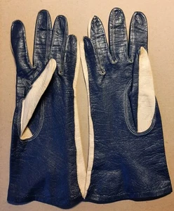 Autofahrer-Handschuhe Vintage Leder Damen Gr. 6,5-7 - Bild 1 von 2