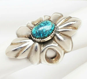 Indianer Ring Damenring 925 Sterling Silber Türkis Handarbeit um 1960 Gr. 56 - Bild 1 von 3