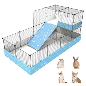 25 Panels Small Animals Playpen Guinea Pig Puppy Hamsters Rabbit Yard Cage Fence - Picture 1 of 5