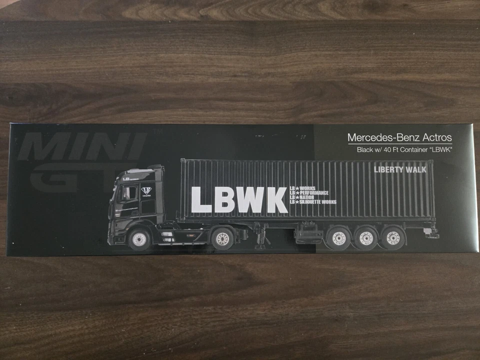 Mini GT 1/64 Mercedes-Benz Actros LBWK 40 pies contenedor diecast Foto 1 de 4
