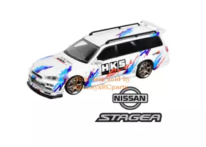 1:10 RC Clear Lexan Body Nissan R34 Stagea Wagon with HKS decals suit Tamiya etc - Picture 1 of 12