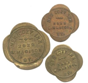 3 TOKENS NEW COZY INN 2922 MADISON ST. * UNLISTED IN ONLINE CATALOG * TOWN = ?? - Picture 1 of 2
