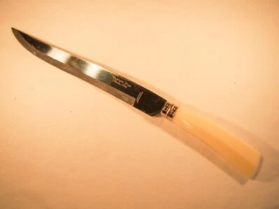 老式 Washington Forge 锯齿切片刀花式白色手柄 — 第 1/4 张图片