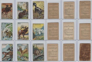 V2 Cowan, Animal Cards, 1920's, Lot of 9 Trimmed, Moose, Elk, Lynx - Picture 1 of 1