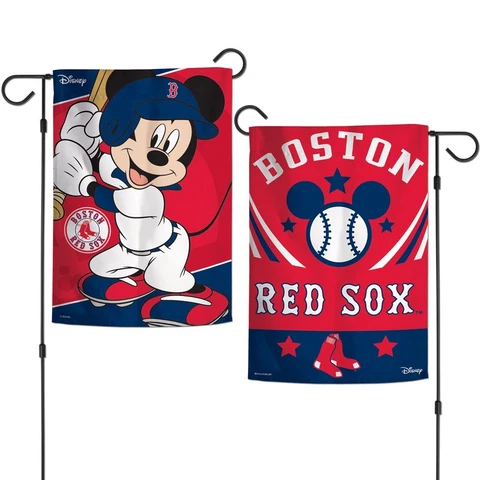 BOSTON RED SOX MICKEY MOUSE DISNEY 12"X18" 2-SIDED GARDEN FLAG NEW WINCRAFT Cover