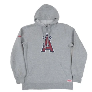 Los Angeles Angels Victory MLB Stitches Hoodie Mens S Gray Pullover Sweatshirt - Picture 1 of 11