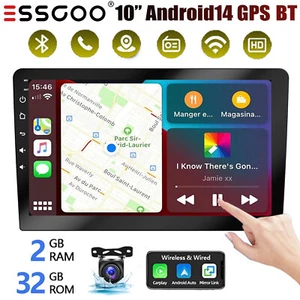 10.1" 2Din Car Stereo Radio IPS Touch Screen Bluetooth Audio WiFi GPS 2+32G AHD - Picture 1 of 11
