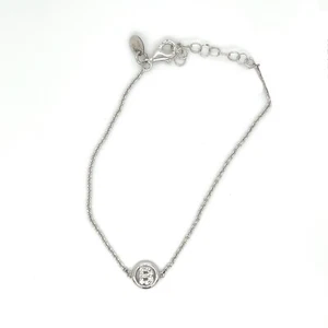 Bracciale in Argento con lettera B Oro e diamanti - Imagen 1 de 1