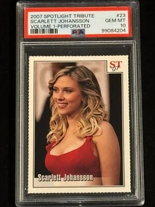 2007 Spotlight Tribute Vol 1 #23 Scarlett Johansson (A) PSA GEM MINT 10 (pop:2) - Imagen 1 de 2