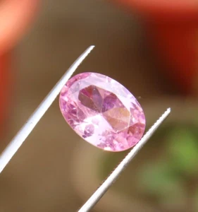 Pink Zircon Oval Cut 7 Ct Loose Gemstone Natural Certified Cambodia Best Offer - Picture 1 of 7