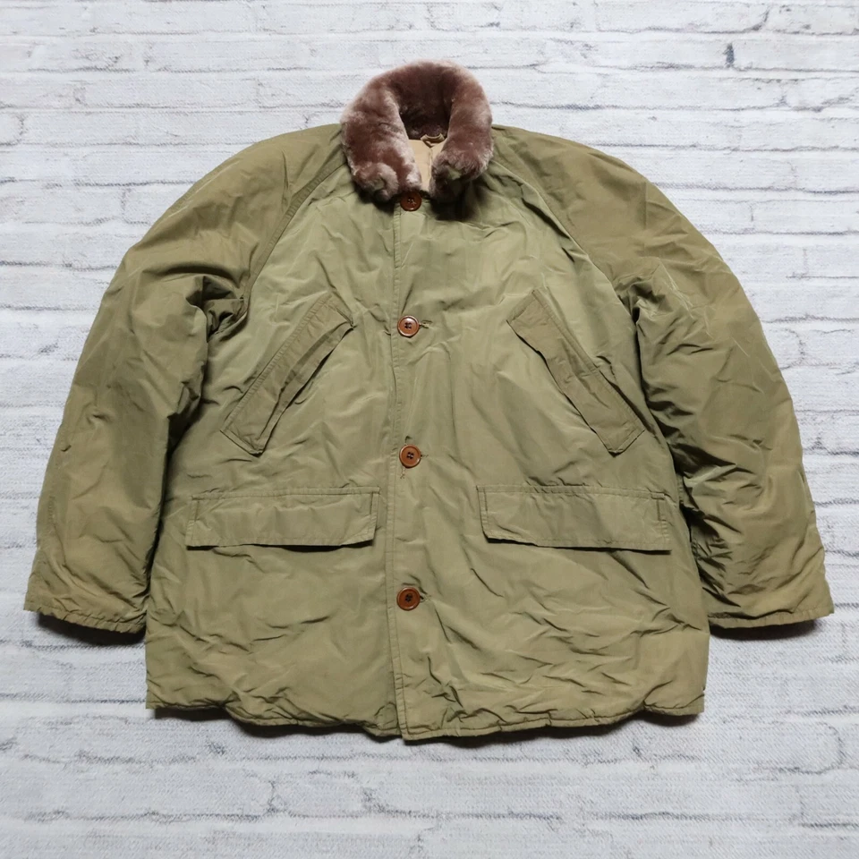 Abrigo Chaqueta A Prueba de Ventisca Eddie Bauer De Colección Años 60 Verde Invierno Sol Foto 1 de 4