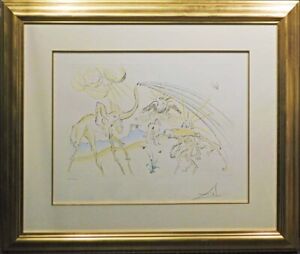 Salvador Dali "Les Animaux Malades De La Peste" custom framed Hand Signed